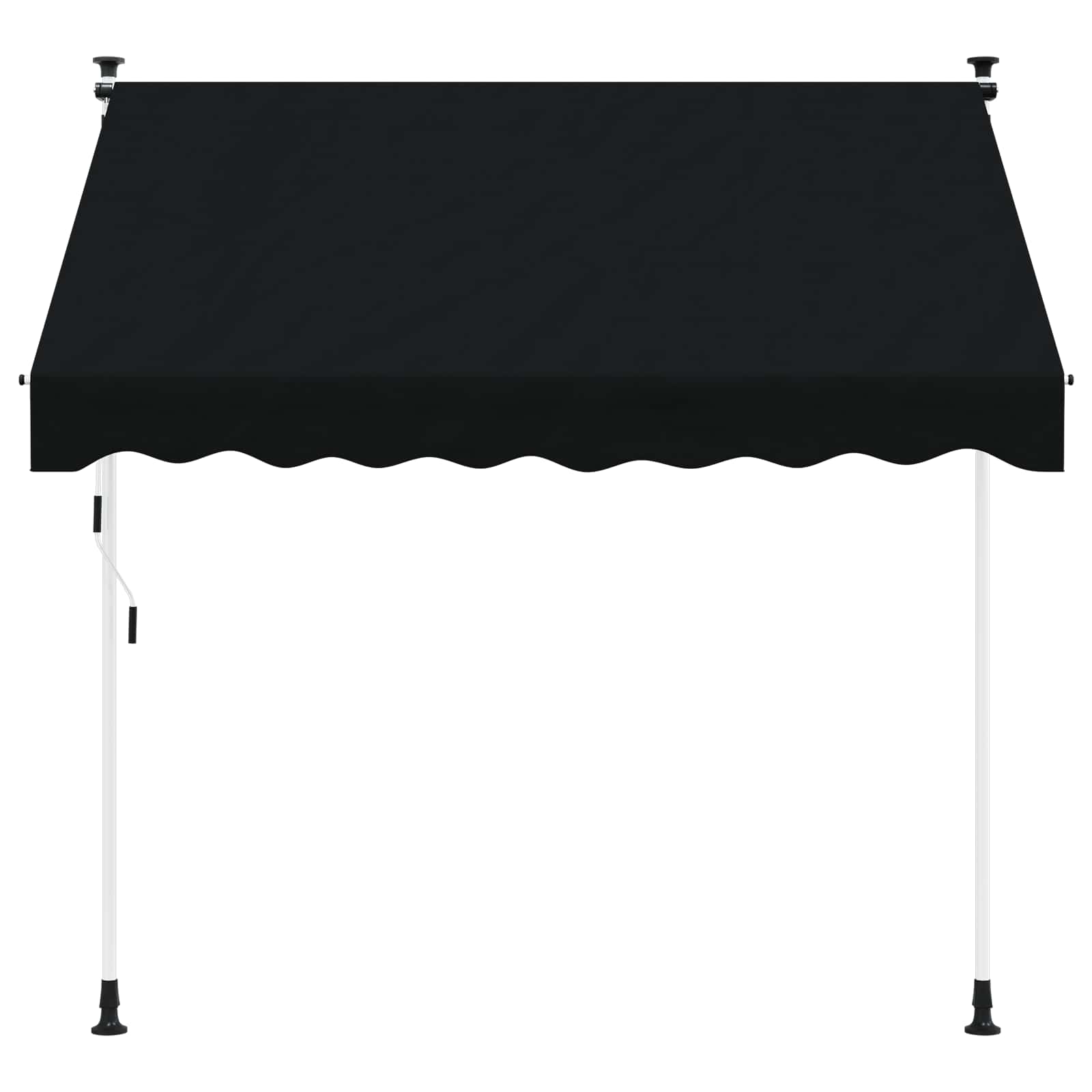 vidaXL Manual Retractable Awning Black 100 cm 3