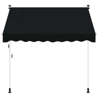vidaXL Manual Retractable Awning Black 100 cm 3