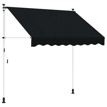 vidaXL Manual Retractable Awning Black 200 cm 2