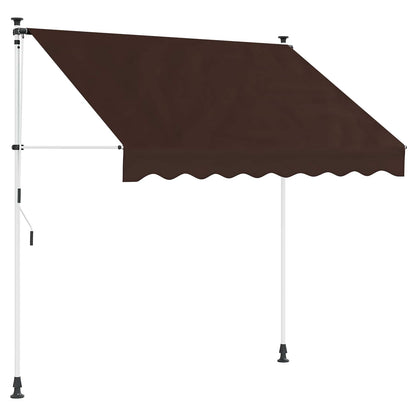 vidaXL Manual Retractable Awning Brown 100 cm 2