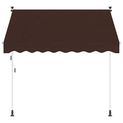 vidaXL Manual Retractable Awning Brown 150 cm 3