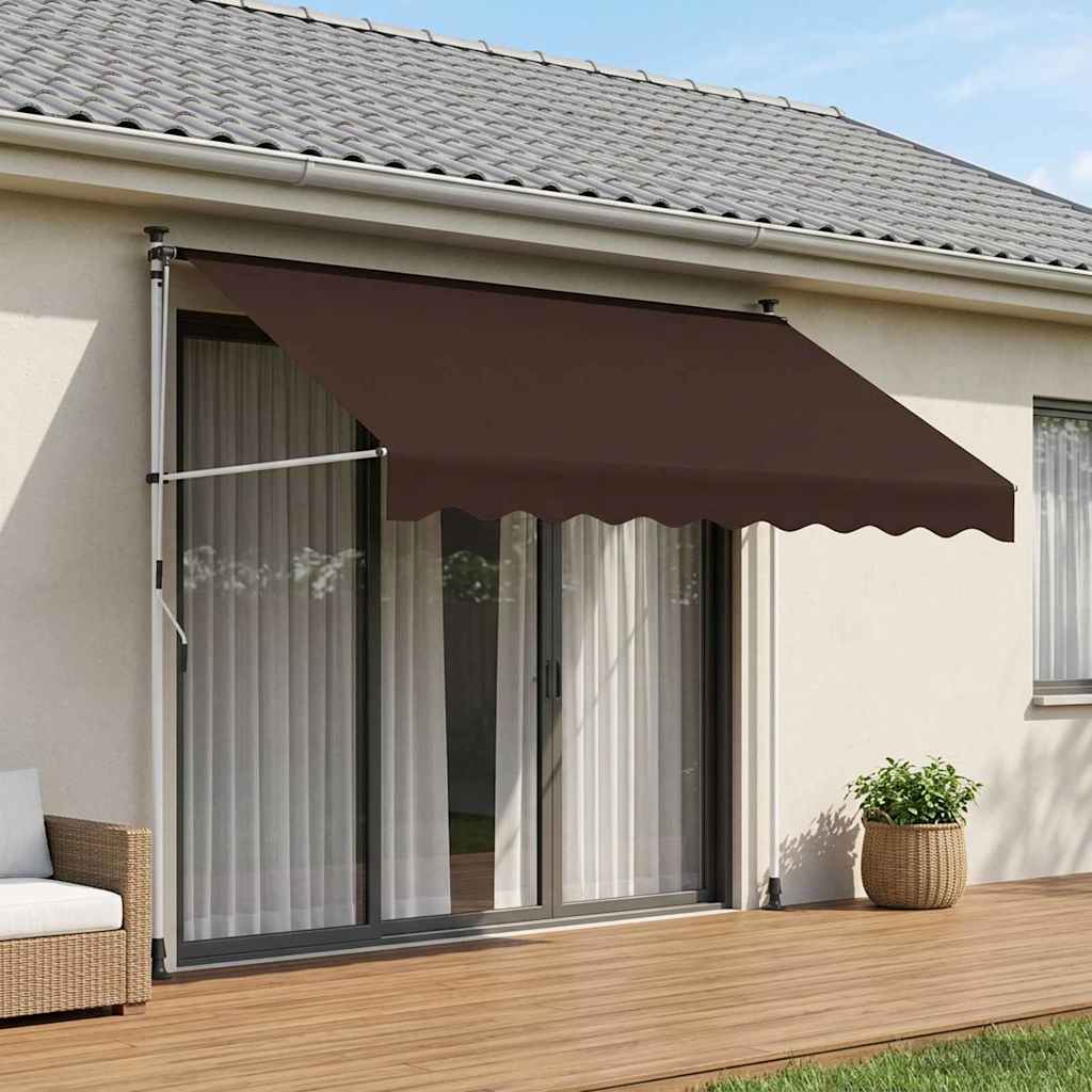 vidaXL Manual Retractable Awning Brown 300 cm 1