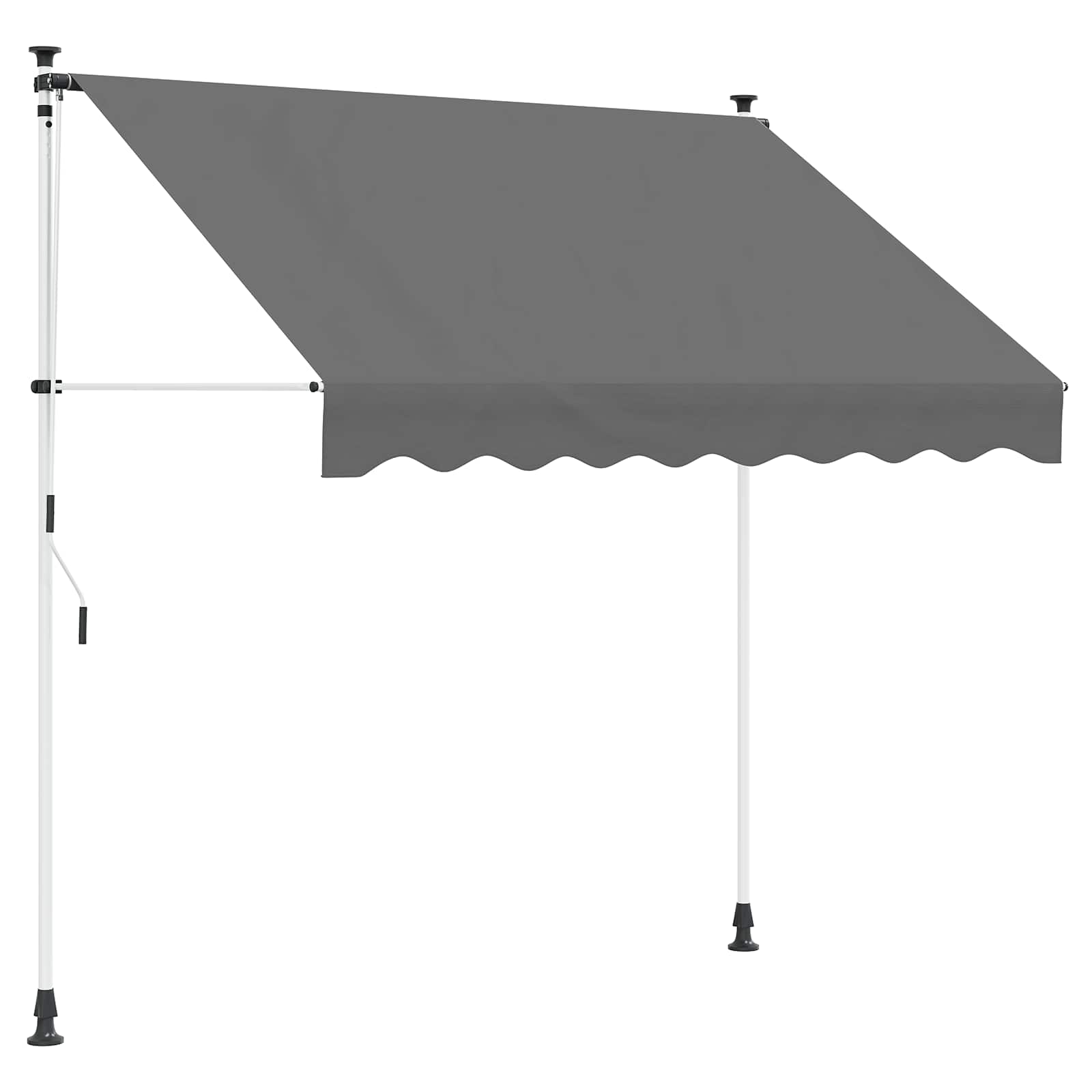 vidaXL Manual Retractable Awning 180 g / m² Polyester with PU Coated 1