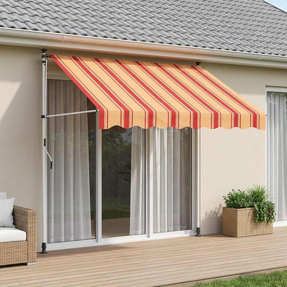 vidaXL Manual Retractable Awning White Frame Width 300 cm