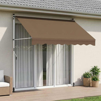 vidaXL Manual Retractable Awning Taupe 250 cm 1