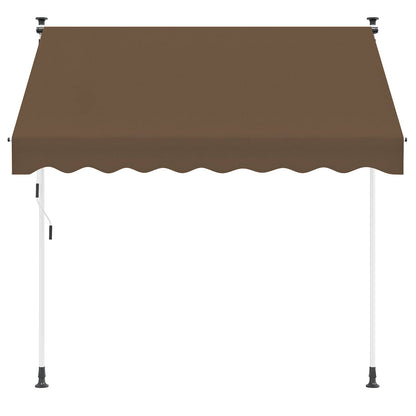 vidaXL Manual Retractable Awning Taupe 250 cm 3