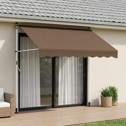 vidaXL Manual Retractable Awning Taupe 300 cm 1