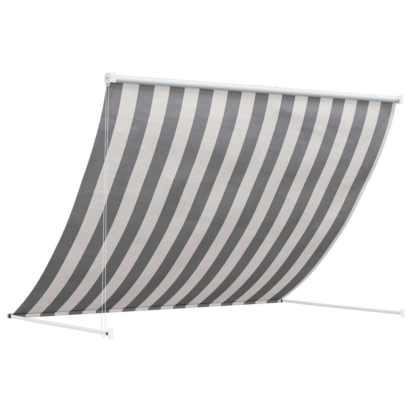 vidaXL Awning Anthracite and White 400 x 150 cm 3