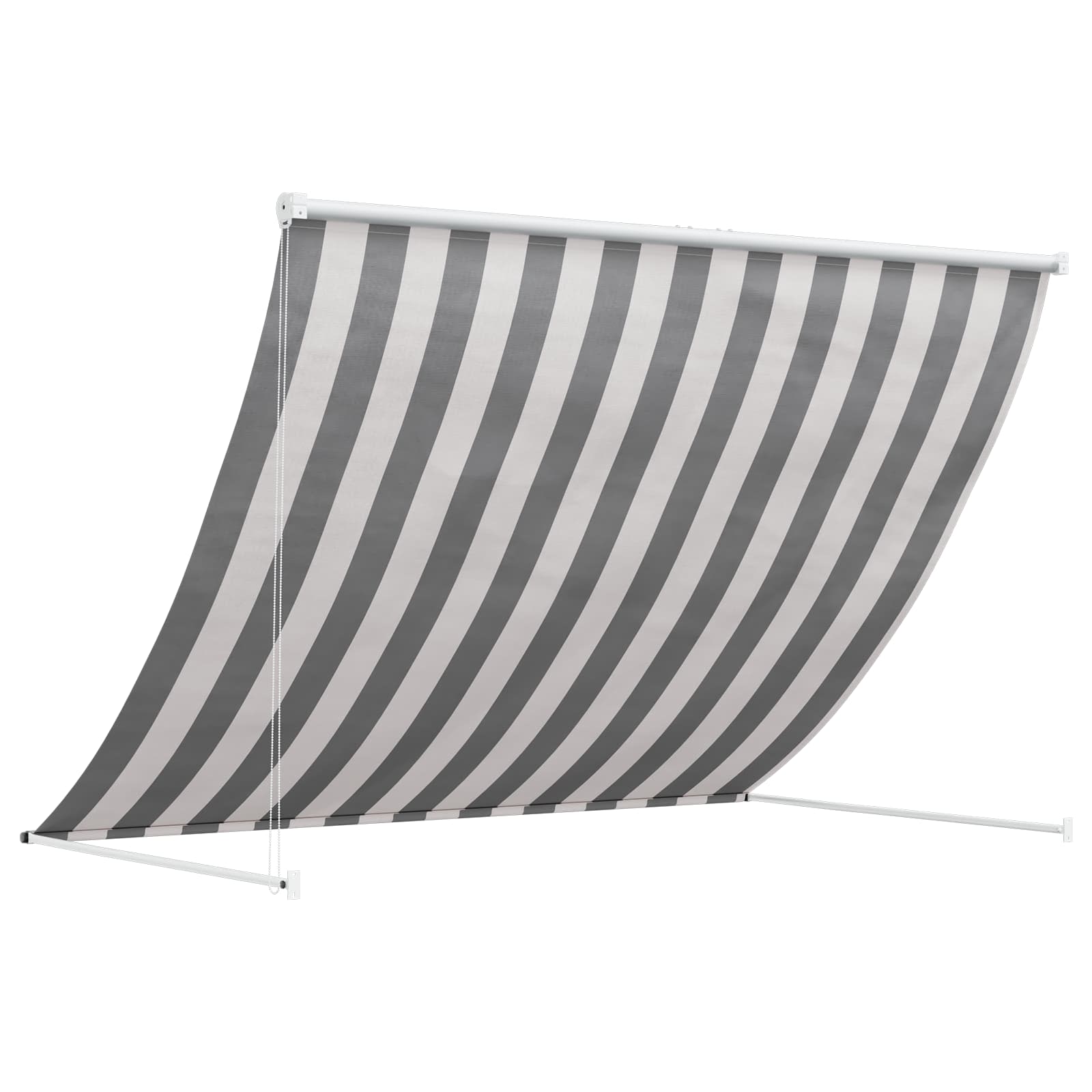 vidaXL Awning Anthracite and White 400 x 150 cm 3