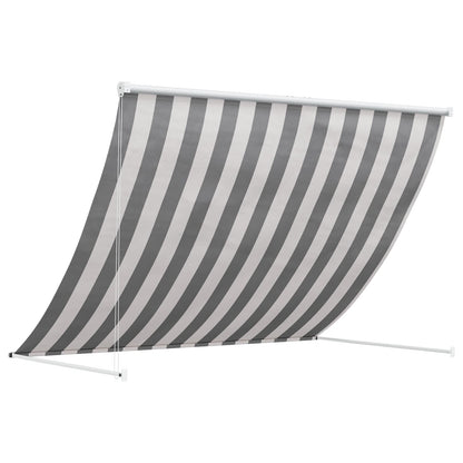 vidaXL Awning Anthracite and White 400 x 150 cm 3
