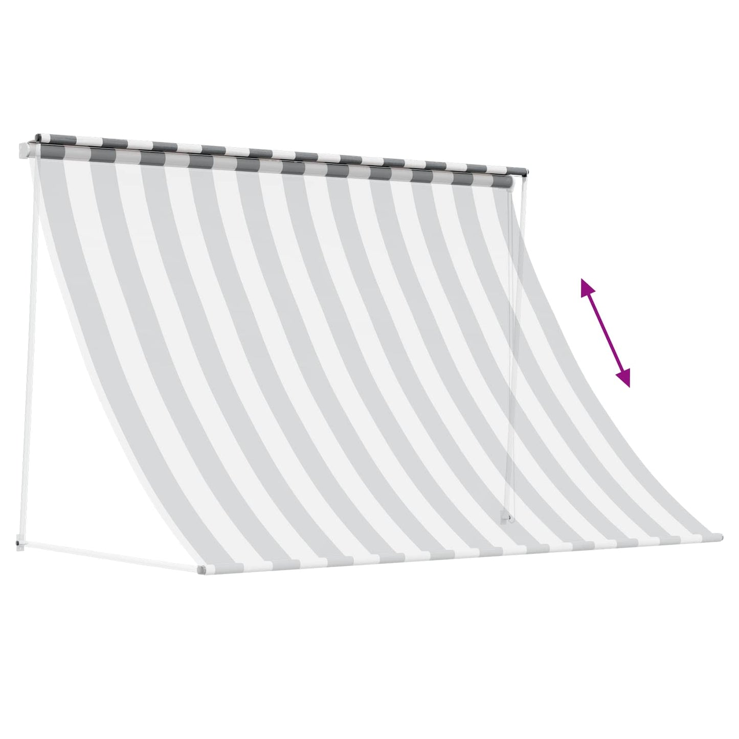 vidaXL Awning Anthracite and White 400 x 150 cm 5