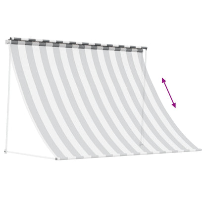 vidaXL Awning Anthracite and White 400 x 150 cm 5
