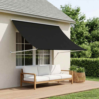 vidaXL Awning Black 350 x 150 cm 180 g / m² Polyester with PU Coated 1