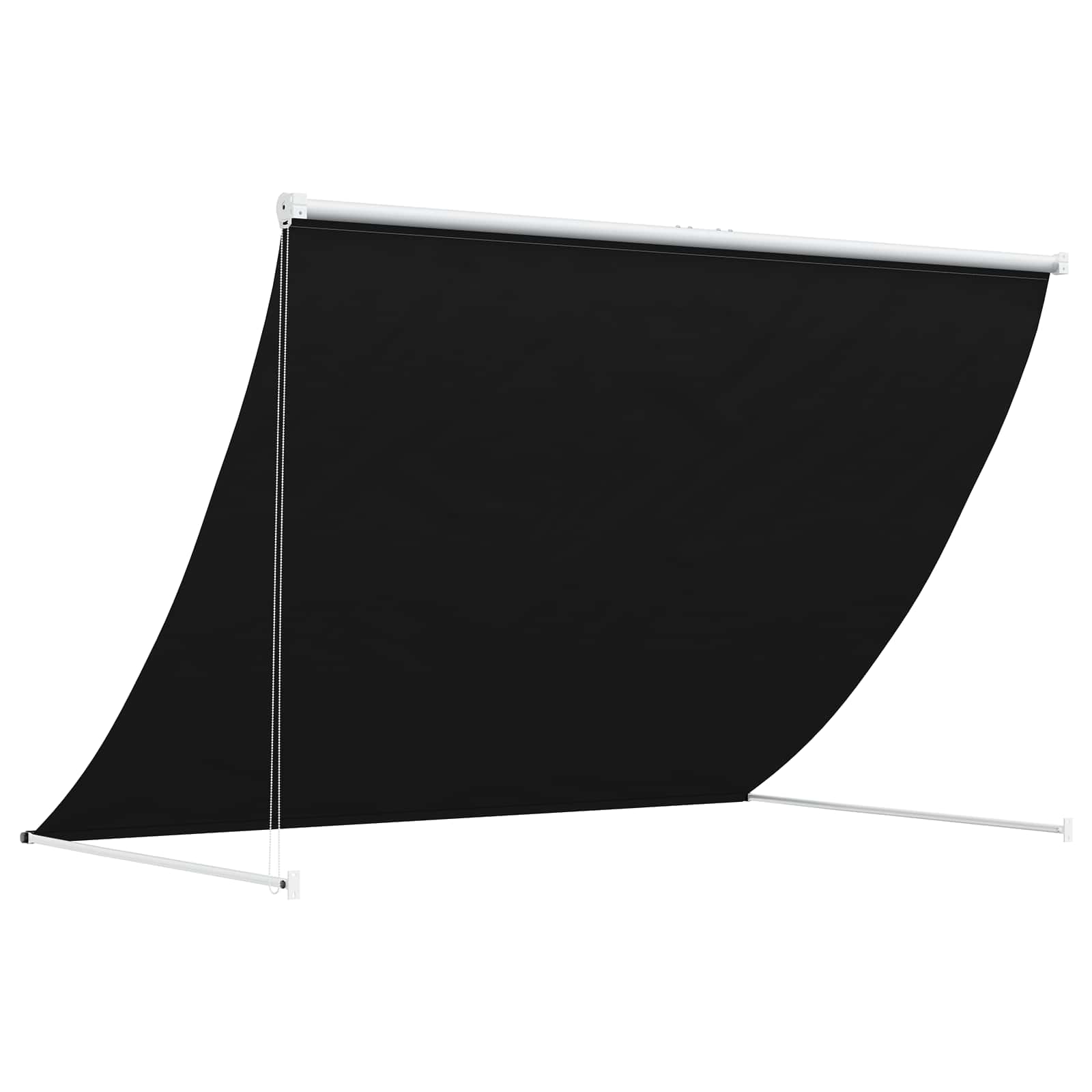 vidaXL Awning Black 350 x 150 cm 180 g / m² Polyester with PU Coated 4