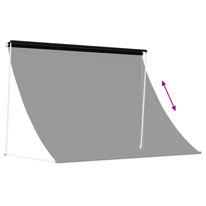 vidaXL Awning Black 400 x 150 cm 180 g / m² Polyester with PU Coated 6