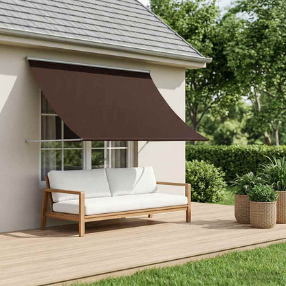 vidaXL Awning Brown 300 x 150 cm 180 g / m² Polyester with PU Coated 1