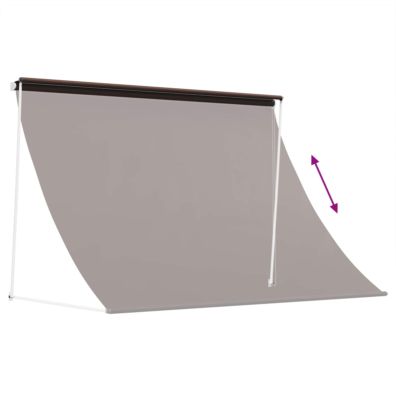 vidaXL Awning Brown 350 x 150 cm 180 g / m² Polyester with PU Coated 6