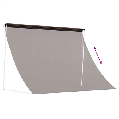 vidaXL Awning Brown 400 x 150 cm 180 g / m² Polyester with PU Coated 6