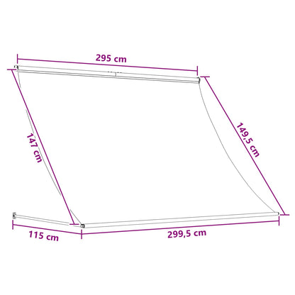 vidaXL Awning Multicolour 300 x 150 cm 6