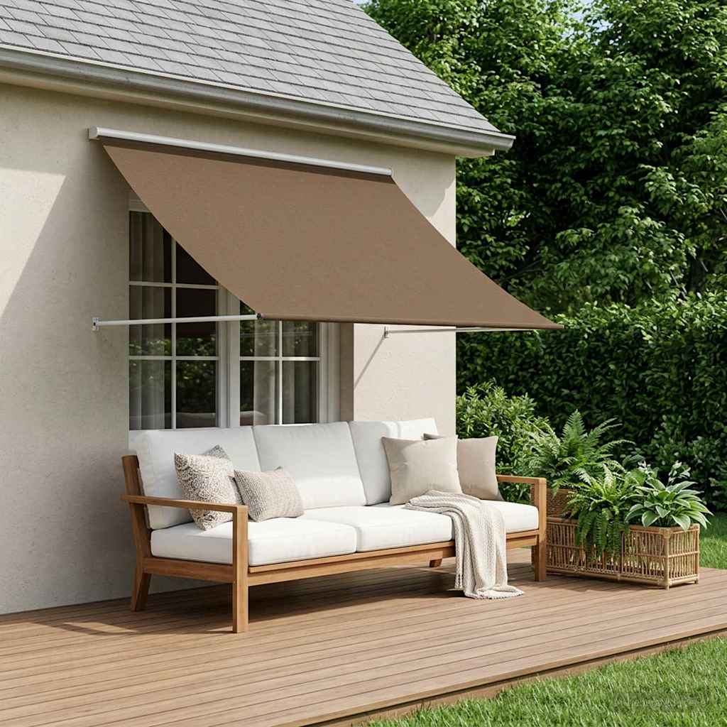 vidaXL Awning Taupe 300 x 150 cm 180 g / m² Polyester with PU Coated 1