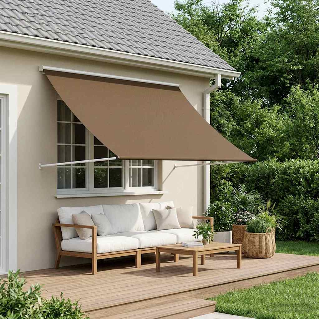 vidaXL Awning Taupe 350 x 150 cm 180 g / m² Polyester with PU Coated 1