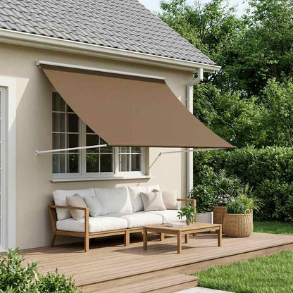 vidaXL Awning Taupe 350 x 150 cm 180 g / m² Polyester with PU Coated 1