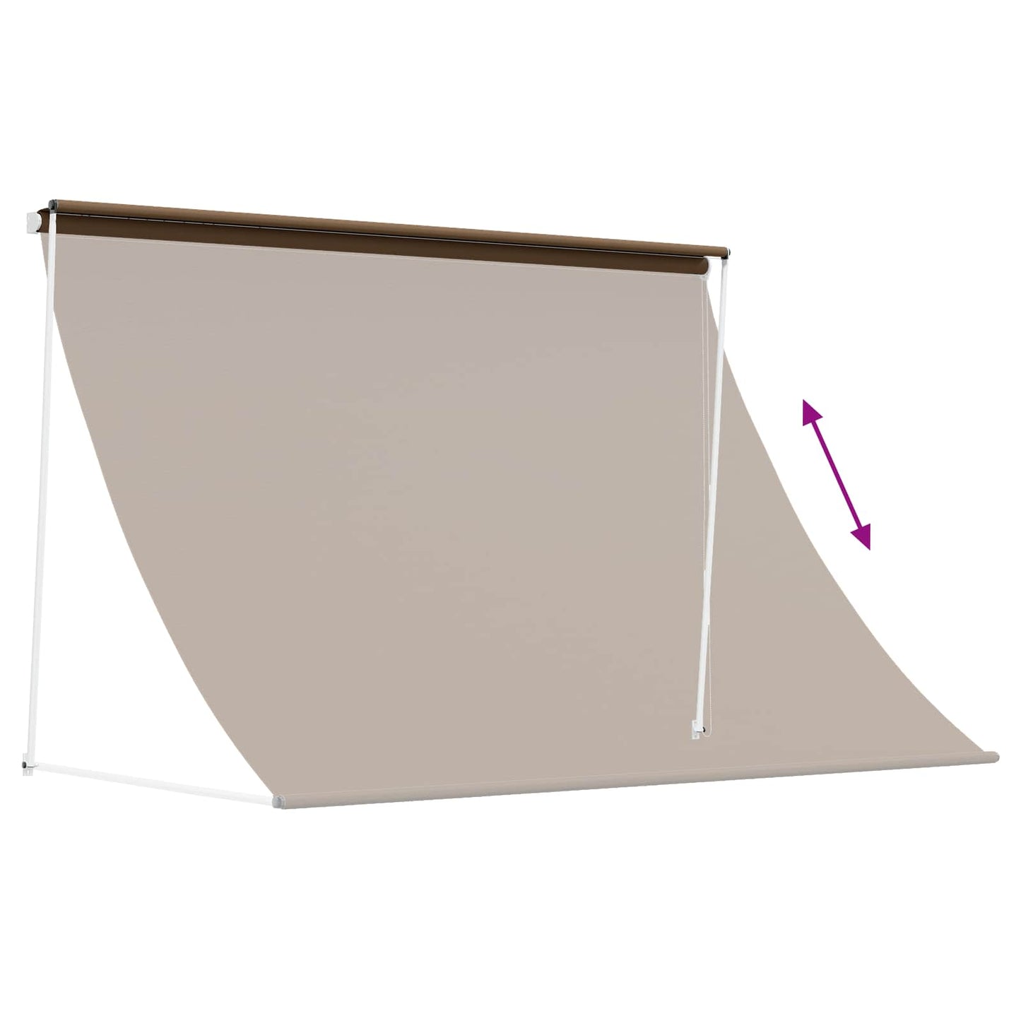 vidaXL Awning Taupe 400 x 150 cm 180 g / m² Polyester with PU Coated 6