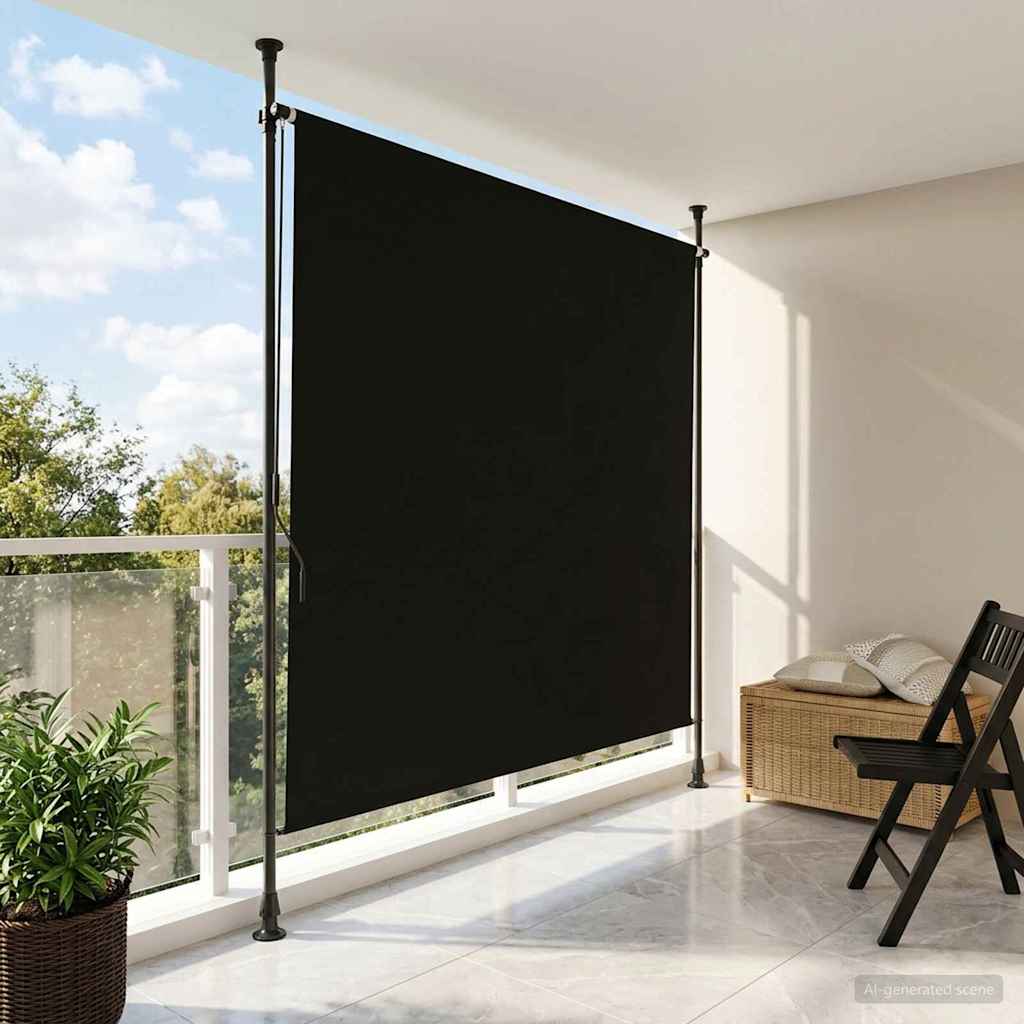 vidaXL Outdoor Roller Blind Black 100 x 270 cm 1