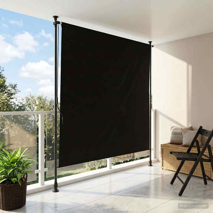 vidaXL Outdoor Roller Blind Black 120 x 270 cm 1
