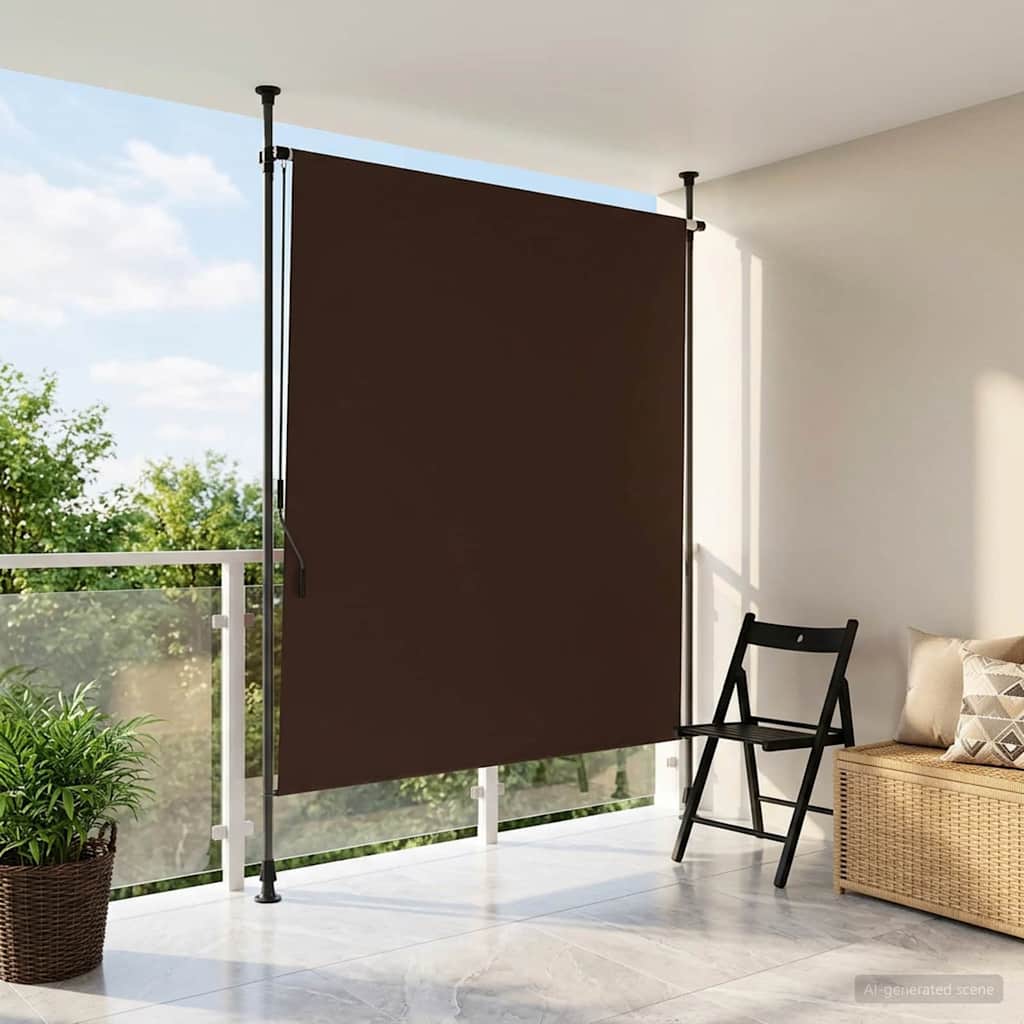vidaXL Outdoor Roller Blind Brown 100 x 270 cm 1
