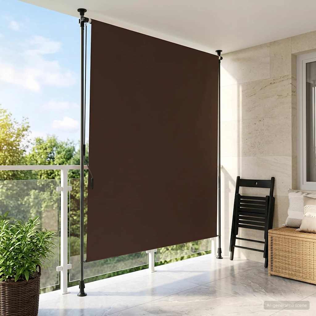 vidaXL Outdoor Roller Blind Brown 120 x 270 cm 1