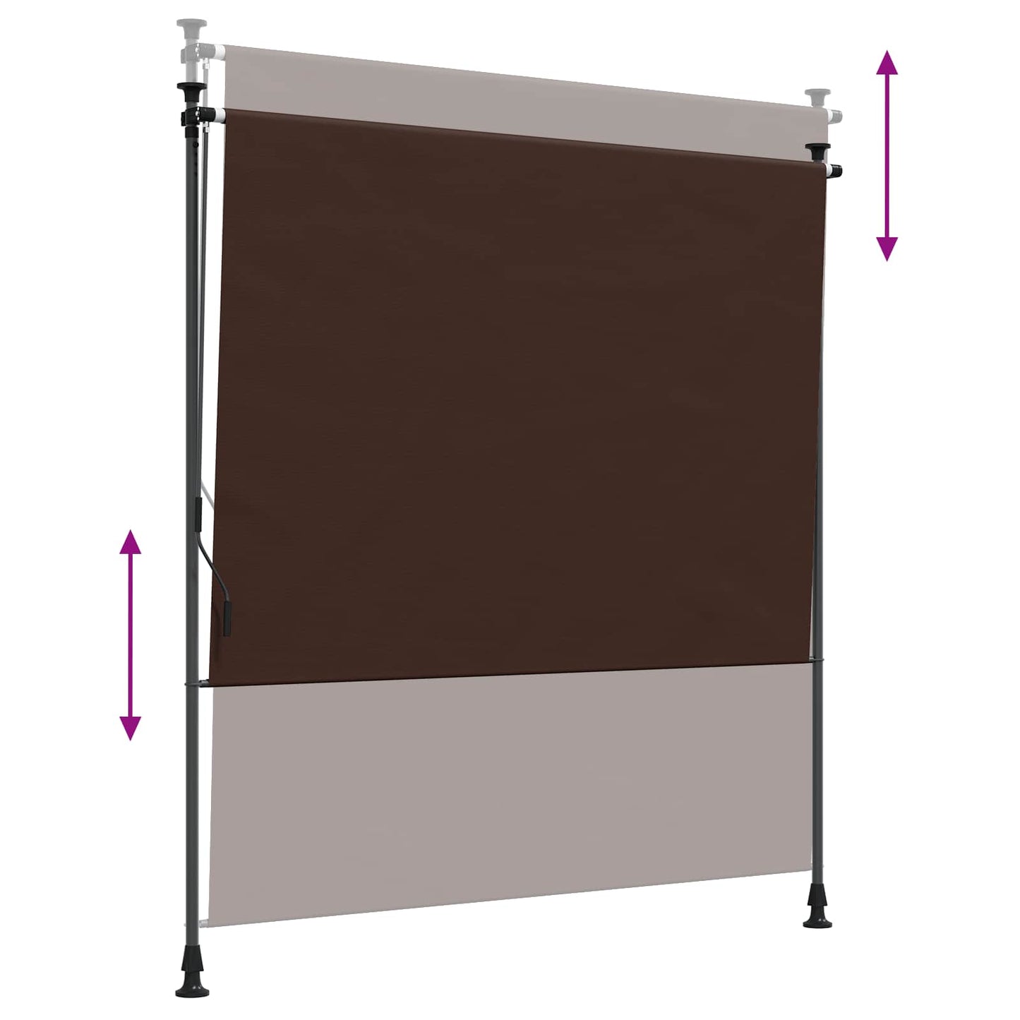 vidaXL Outdoor Roller Blind Brown 150 x 270 cm 6