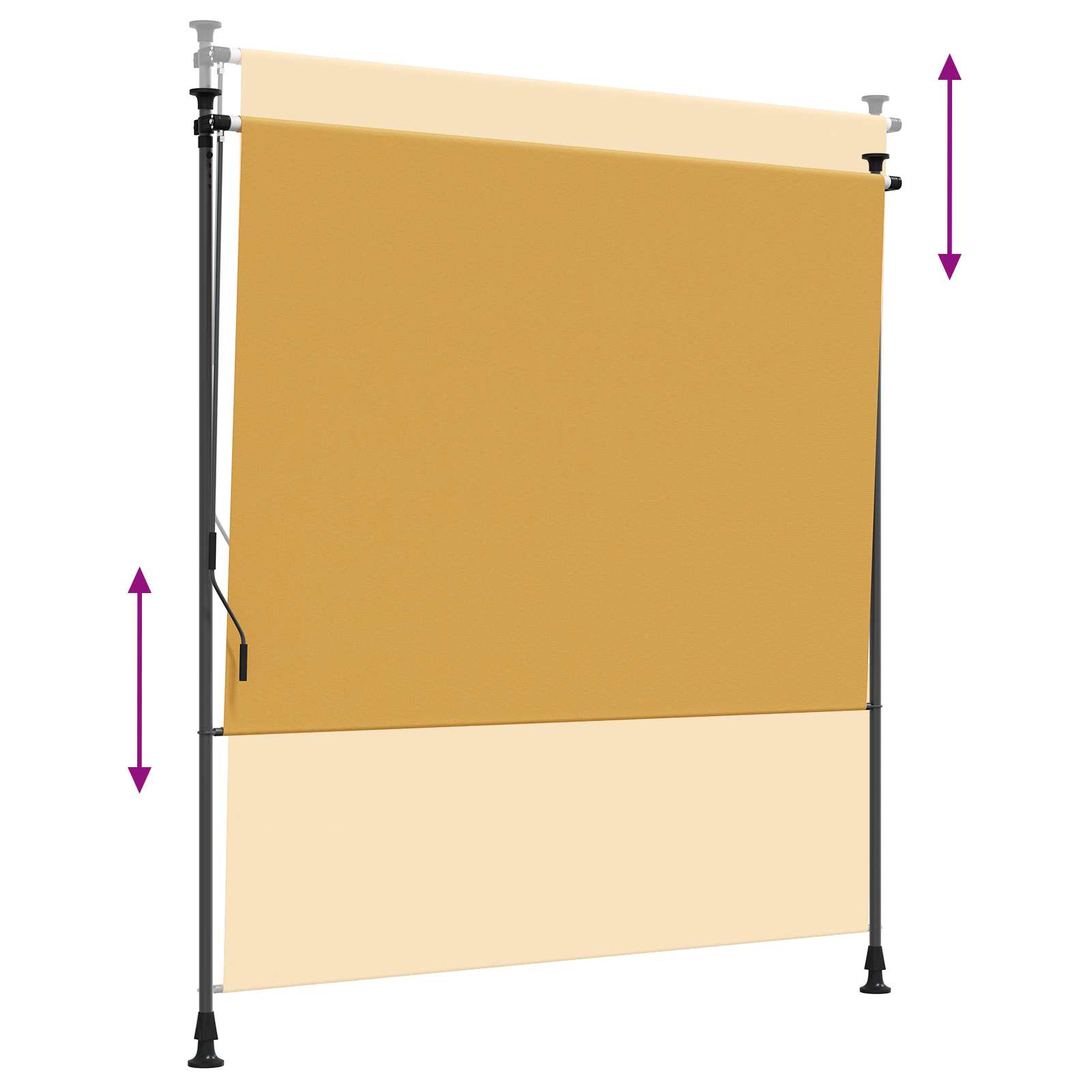 vidaXL Outdoor Roller Blind Sand 150 x 270 cm 6