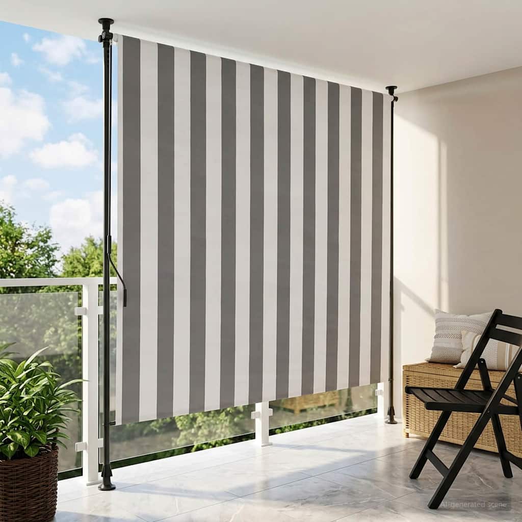 vidaXL Outdoor Roller Blind Anthracite and White 120 x 270 cm 1