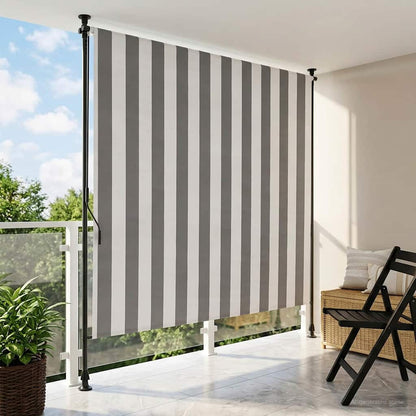 vidaXL Outdoor Roller Blind Anthracite and White 120 x 270 cm 1
