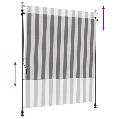 vidaXL Outdoor Roller Blind Anthracite and White 120 x 270 cm 6