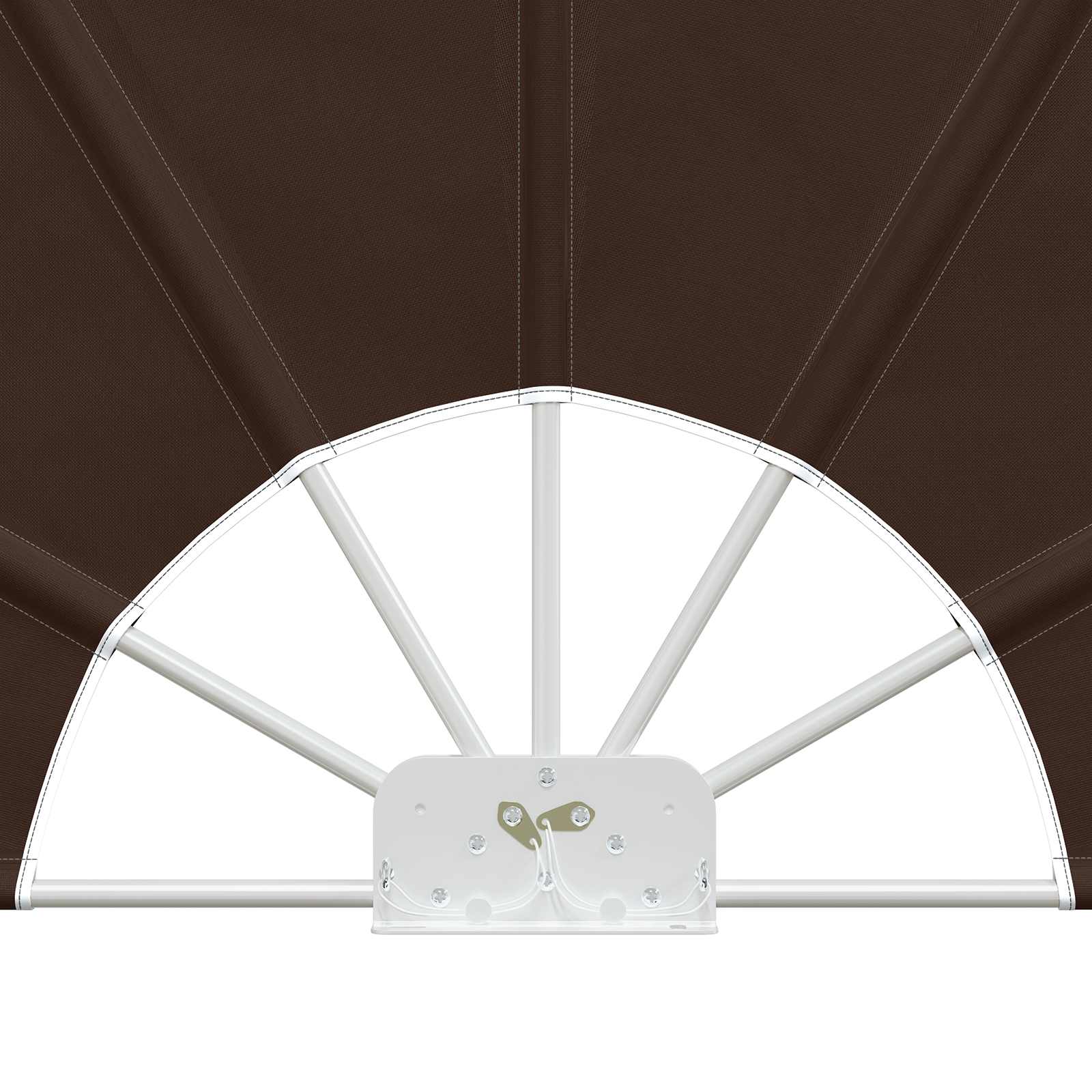 vidaXL Balcony Privacy Screen Ø 400 cm Polyester Brown 4