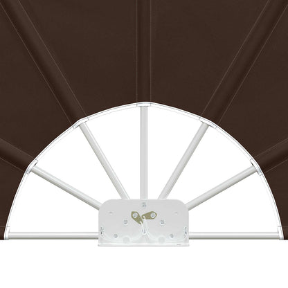 vidaXL Balcony Privacy Screen Ø 400 cm Polyester Brown 4