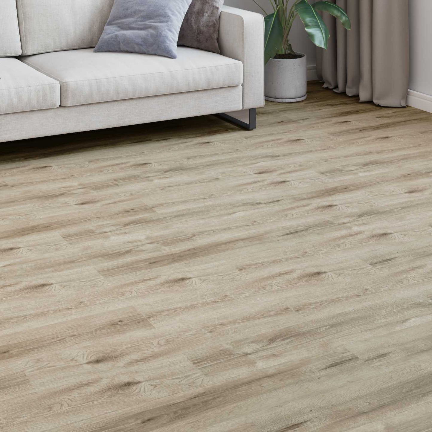 vidaXL Laminate Flooring Whitewashed Brown 101 x 20 x 0.8 cm 15 pcs 1