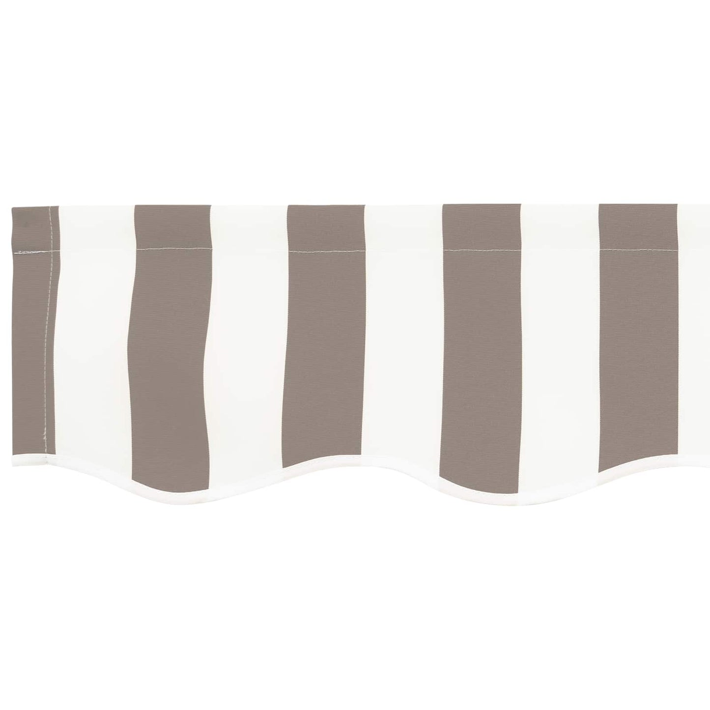 vidaXL Awning Canopy Replacement for 3.5x2 m Light Grey&White Stripe 5