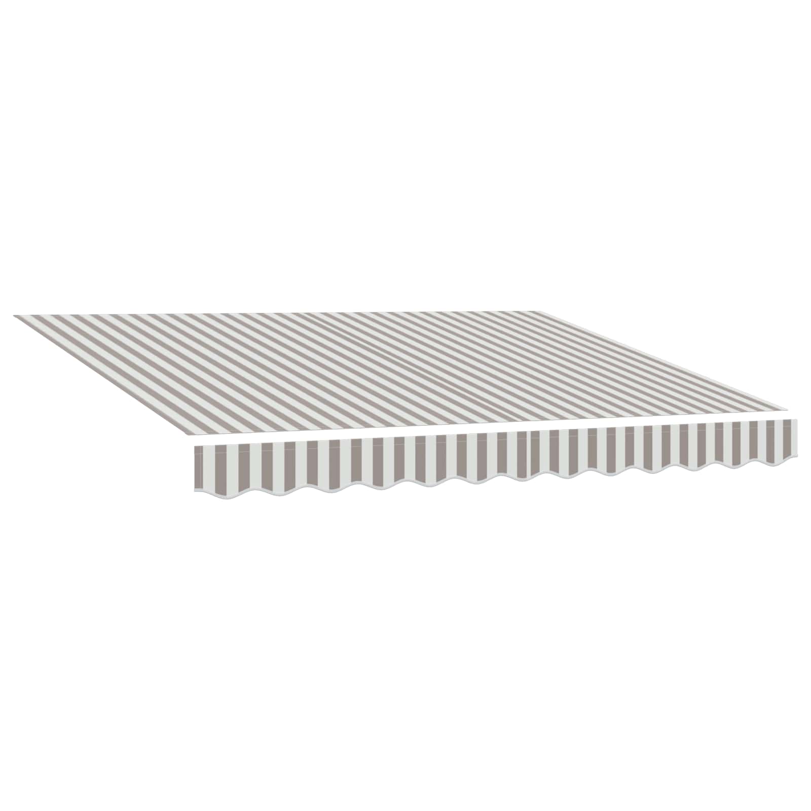 vidaXL Awning Canopy Replacement for 3.5x2 m Light Grey&White Stripe 2