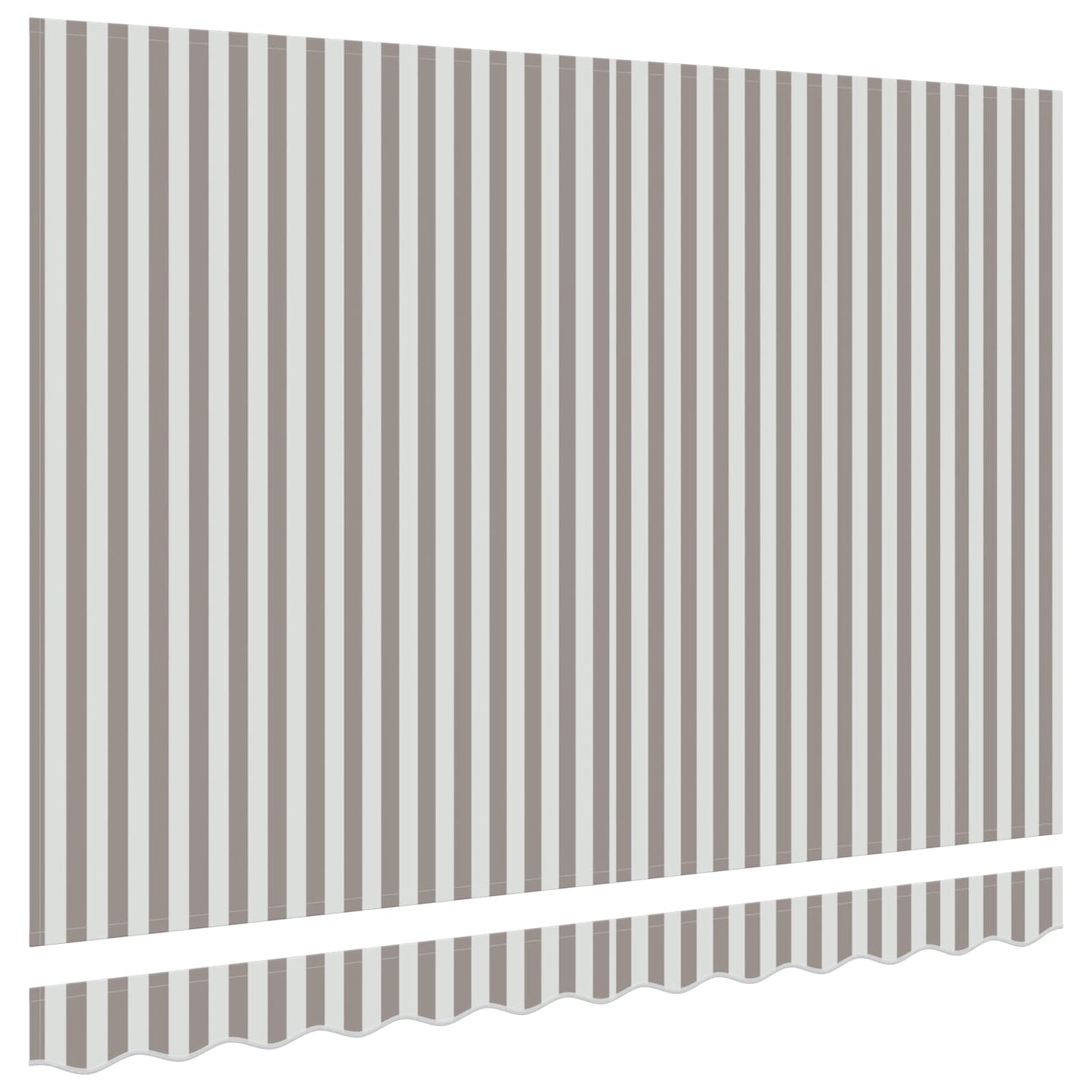 vidaXL Awning Canopy Replacement for 3.5x2 m Light Grey&White Stripe 3