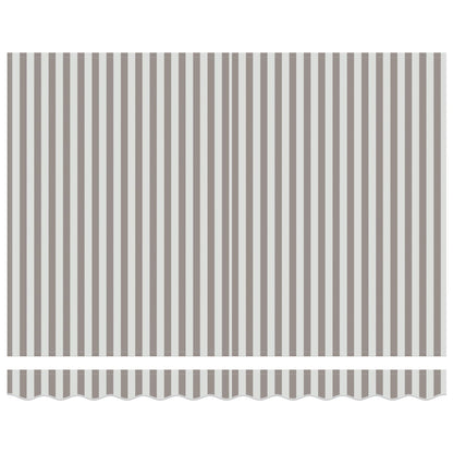 vidaXL Awning Canopy Replacement for 3.5x2 m Light Grey&White Stripe 4