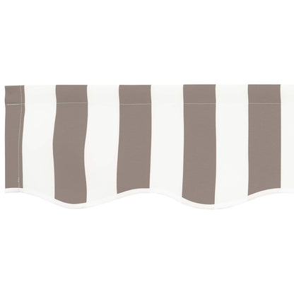 vidaXL Awning Canopy Replacement for 4x3 m Light Grey&White Stripe 5