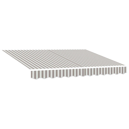 vidaXL Awning Canopy Replacement for 4x3 m Light Grey&White Stripe 2