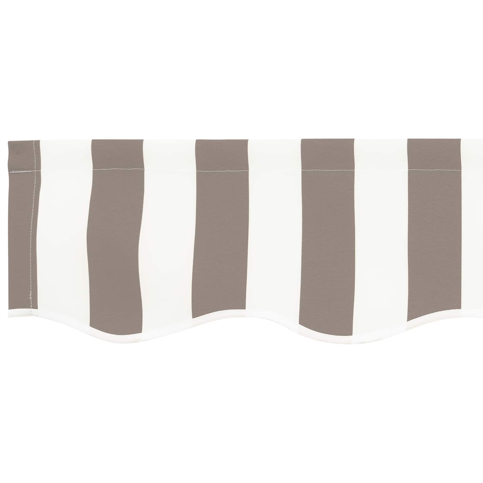 vidaXL Awning Canopy Replacement for 4x3.5 m Light Grey&White Stripe 5