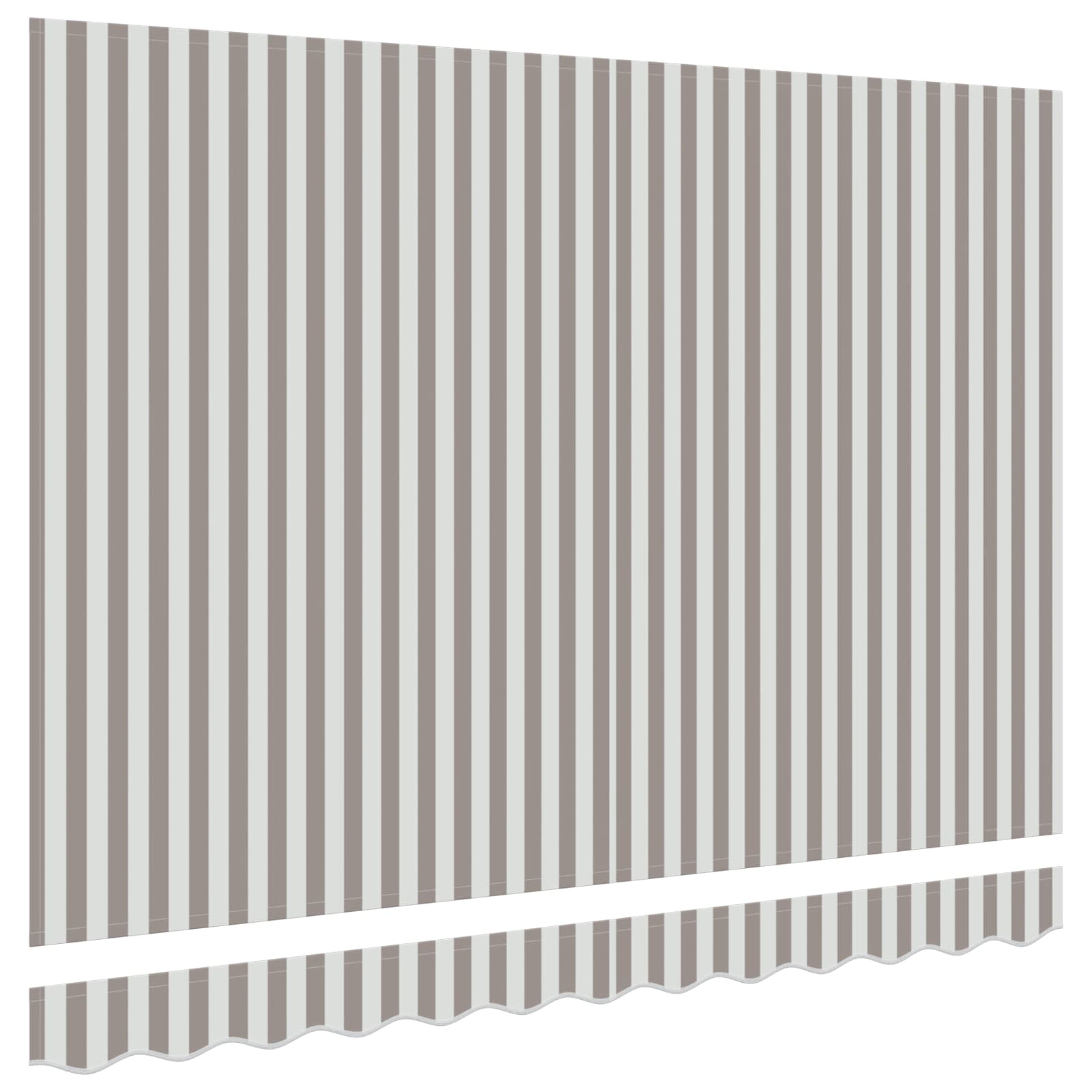 vidaXL Awning Canopy Replacement for 4x3.5 m Light Grey&White Stripe 3