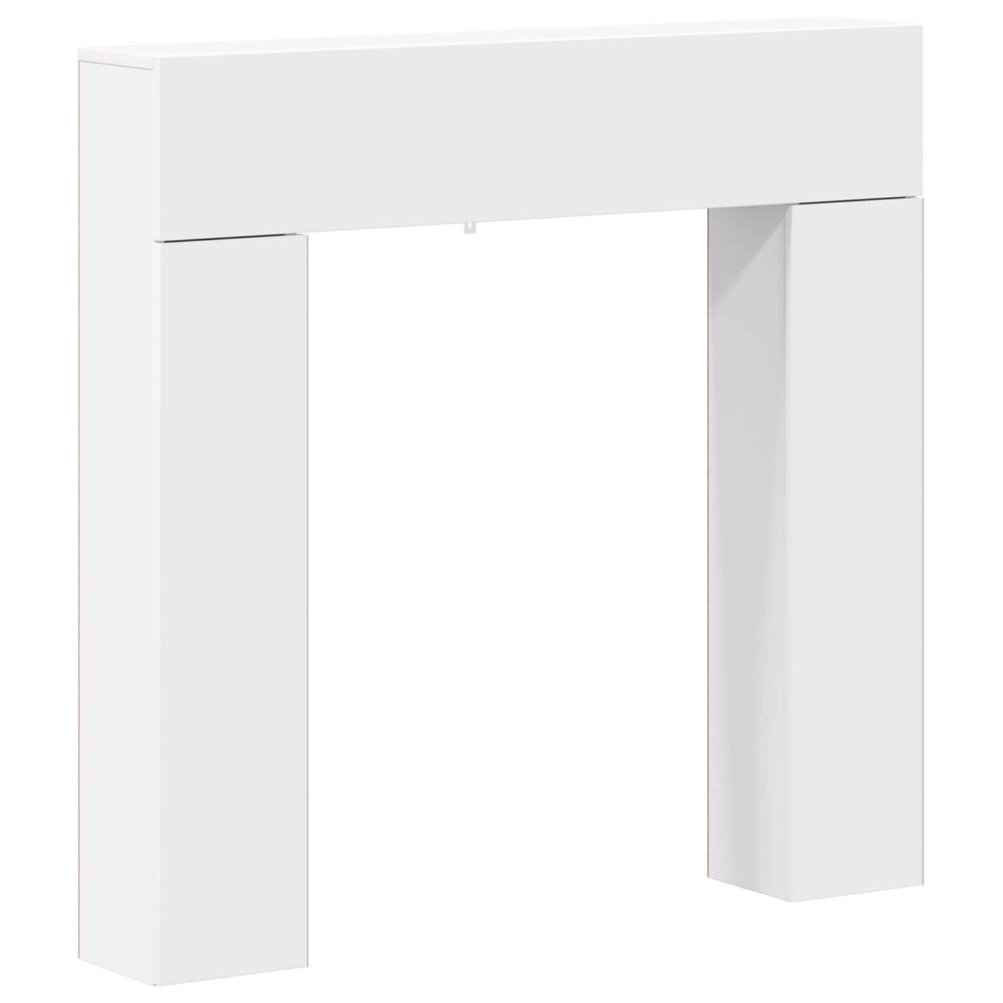 vidaXL Fireplace Surround White 102 x 18 x 100.5 cm Engineered Wood 2