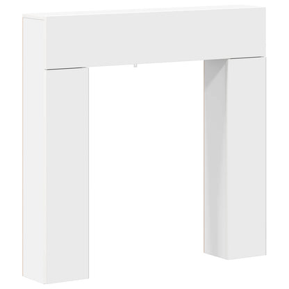 vidaXL Fireplace Surround White 102 x 18 x 100.5 cm Engineered Wood 2