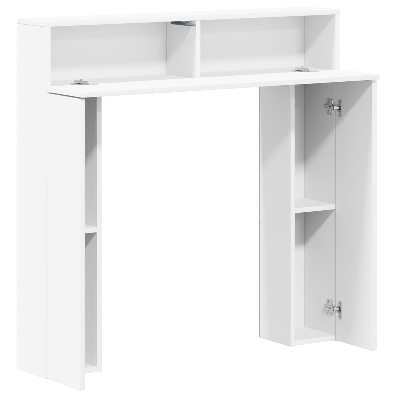 vidaXL Fireplace Surround White 102 x 18 x 100.5 cm Engineered Wood 5